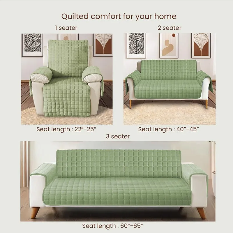 Urban Space Sage Green Textured Sofa Cover media 6