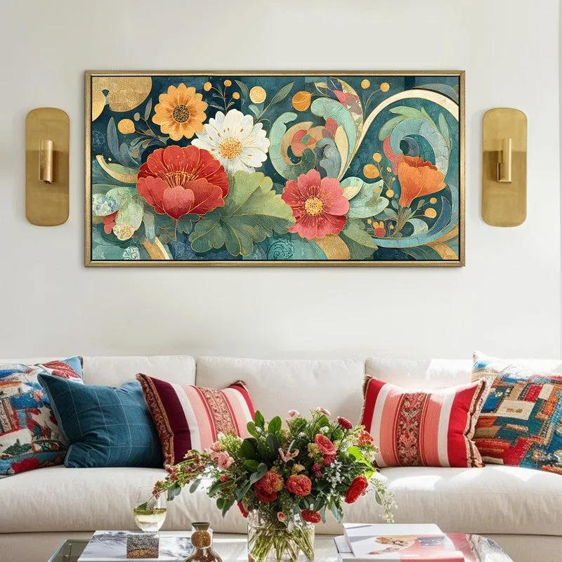 Botanical Grace Canvas Wall Painting With Frame media 1