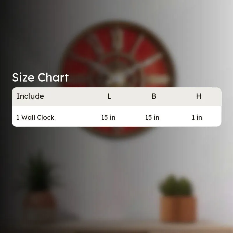 Inez Red 3D Printed MDF Wall Clock media 10