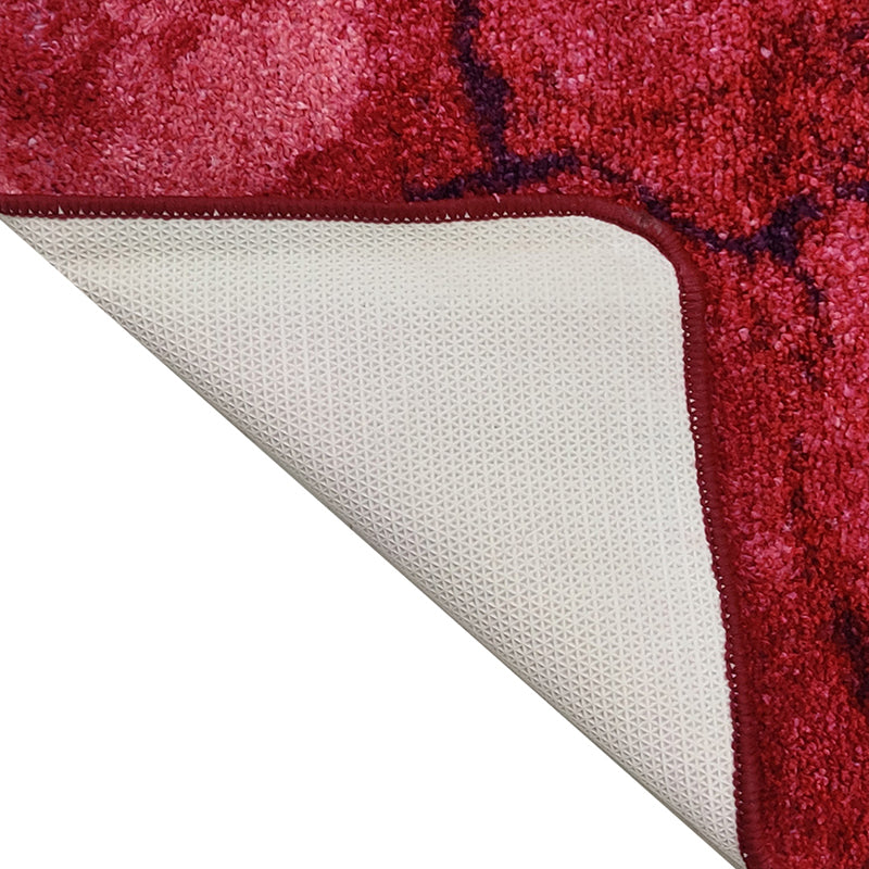 Edith Abstract Micro Fiber Runner Rug - Red media 6