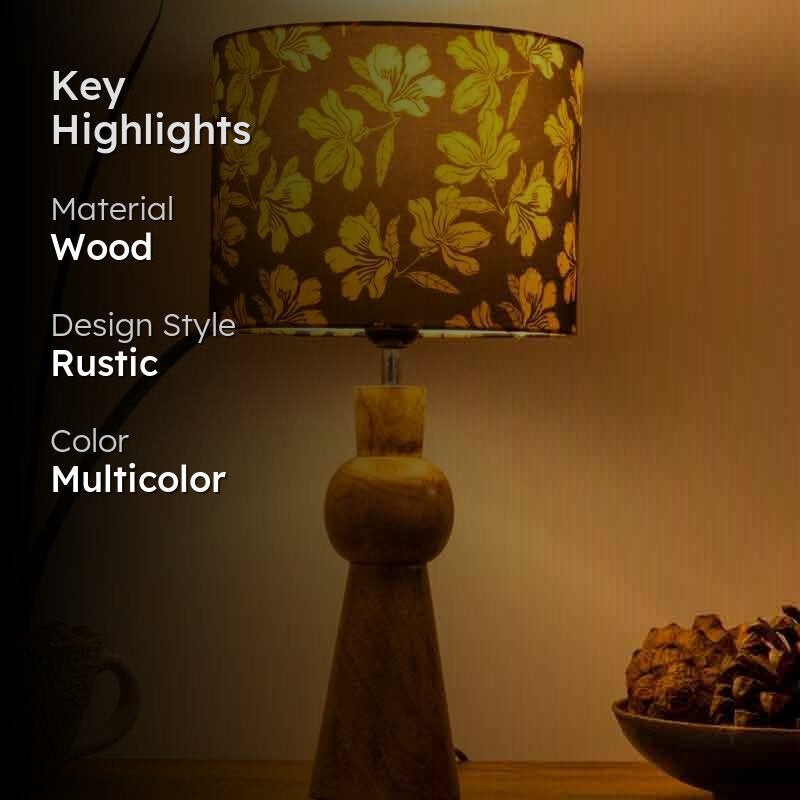 Goth Spring Wooden Table Lamp - Multicolor media 2