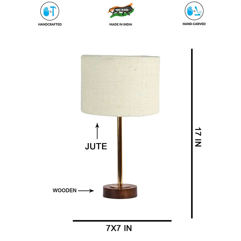 Sienna I Rodin Wooden Table Lamp - White,Gold,Brown media 7