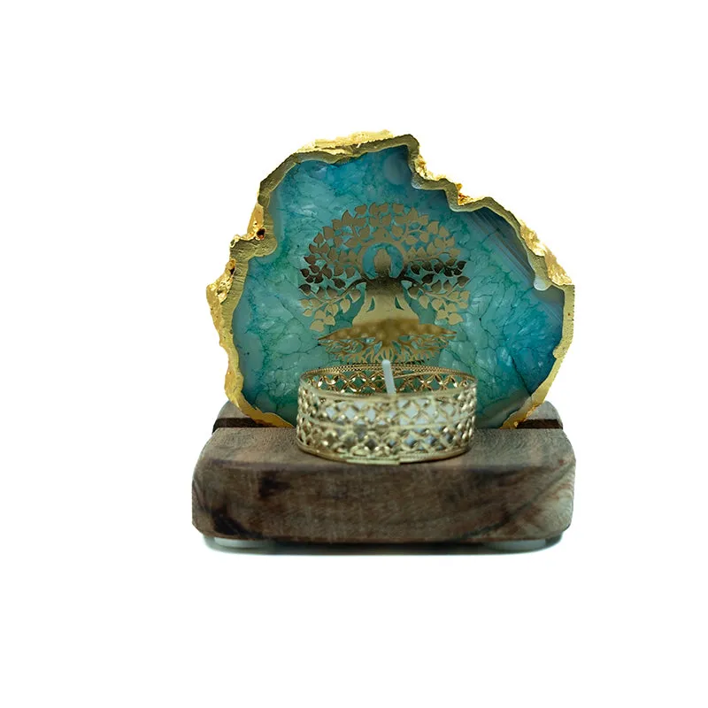 Life Tree Tea Light Holder - Blue media 6