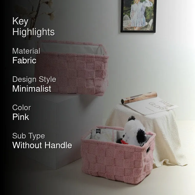 UrbanNest Fabric Storage Basket (Pink) - Set of Two media 2