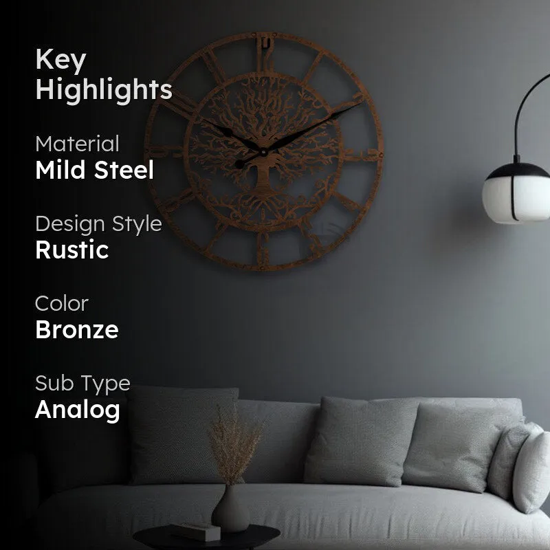 Spring Silent Wall Clock - Bronze media 2