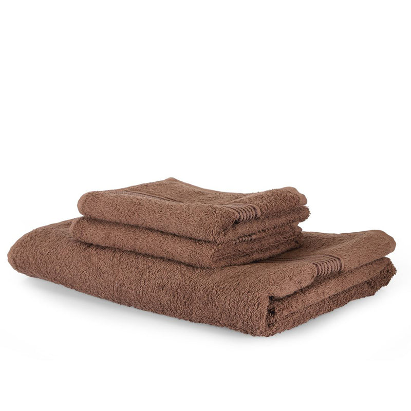 Nuage Cotton Towel Set (Brown ) - Set Of Three media 4
