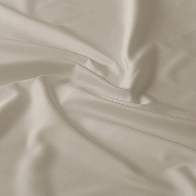 Maison Solid Cotton Bedsheet (Beige) - 400 TC media 9
