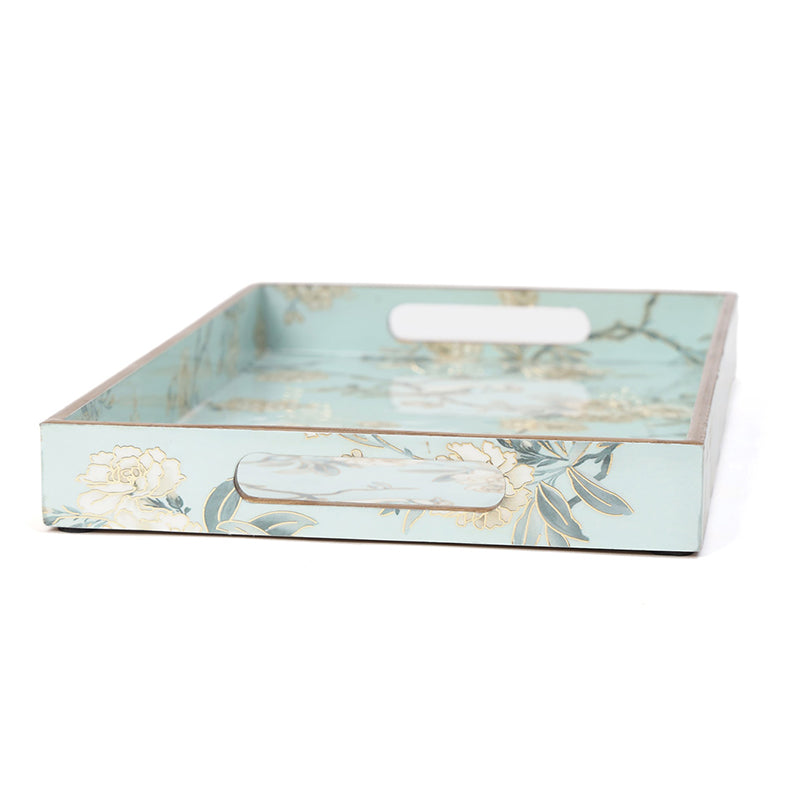 Ketaki Enamel Coated Serving Tray - Aqua Green media 4