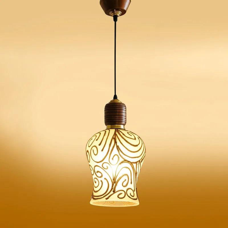 Mosaic Swirls Pendant Wooden Ceiling Lamp media 7