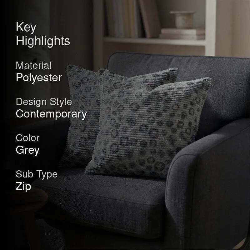 PixelMosaic Cushion Cover (Grey) - Set Of Two media 2