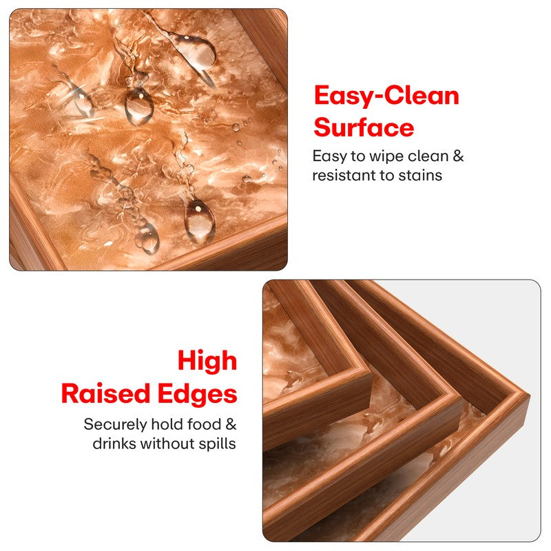 Rioware Gilded Grid Serving Tray - Set Of Three media 6