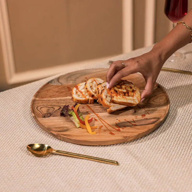 EcoServe Circular Wood Platter media 4