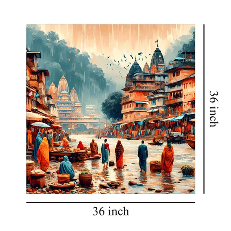 Riverbank Monsoon Walk Poly Canvas Wall Painting media 7