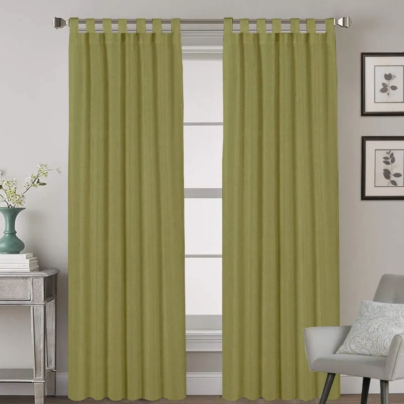 Esme Tab Top Short Width Curtain - Bottle Green media 1