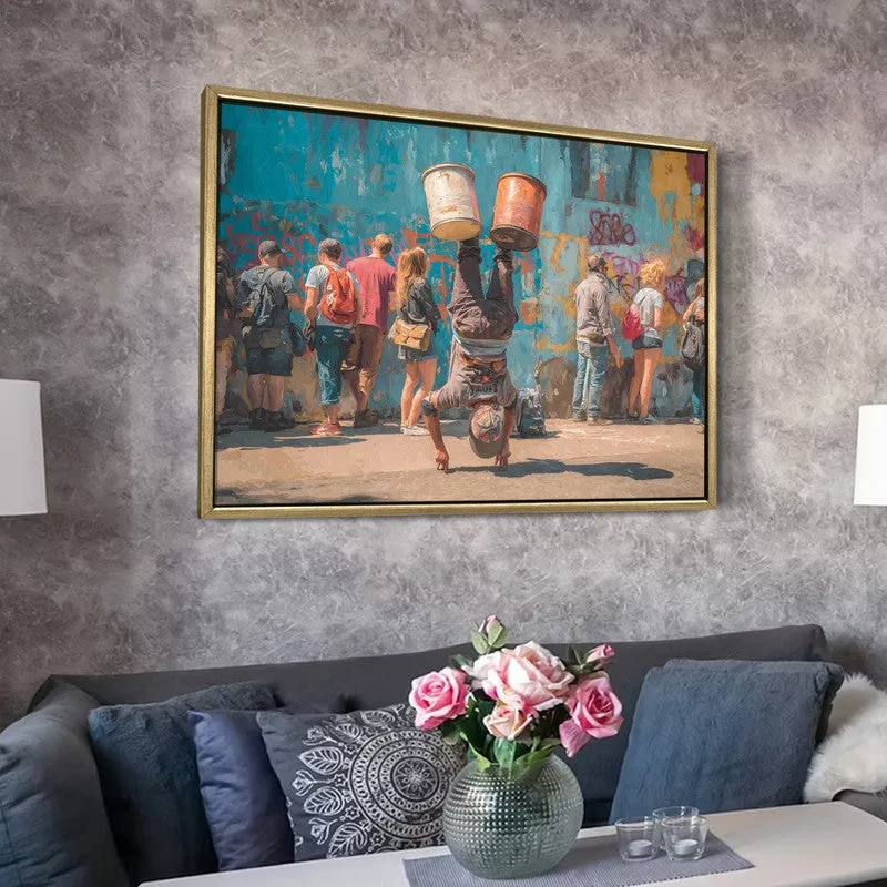 Street Motion Canvas Wall Painting With Frame media 6