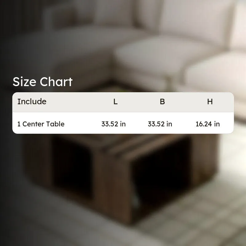 Yervon Sheesham Wooden Center Table - Brown media 10