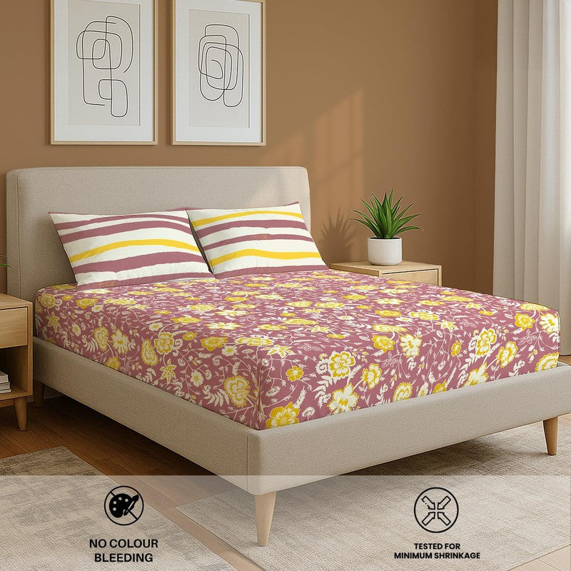 Urban Space Gulnaar Soft Cotton Bedsheet - 144 TC media 5