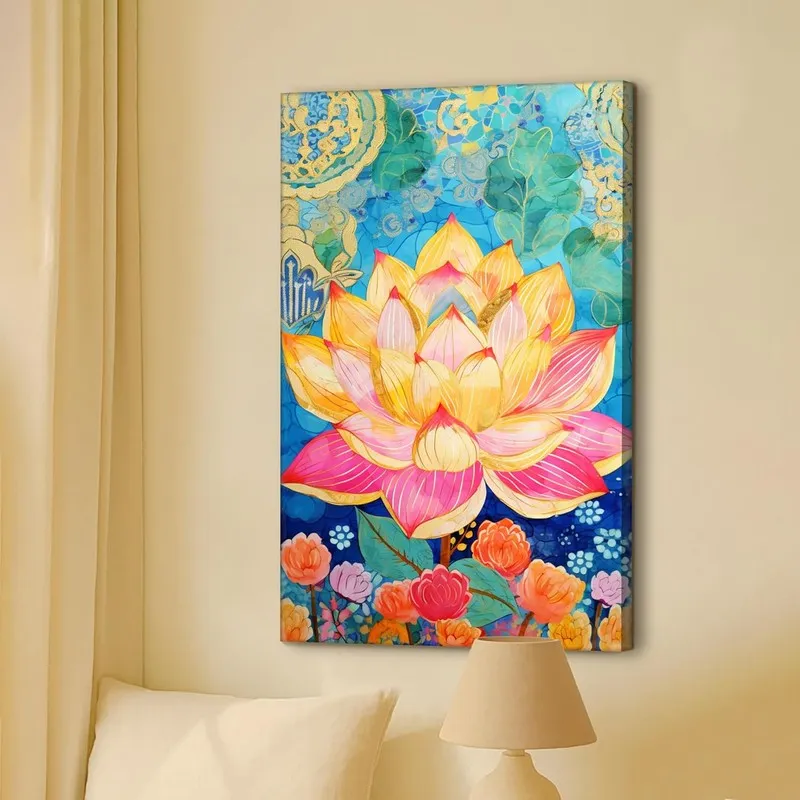 Dreamscape Lotus Wall Art Without Frame media 6