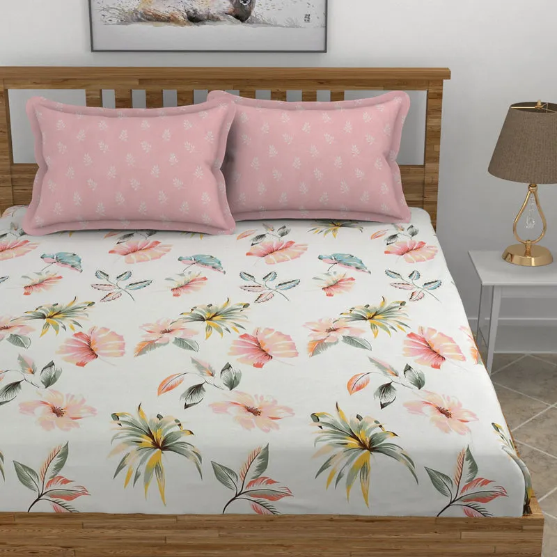 Berry Blush Microfiber Bedsheet - 150 GSM media 3