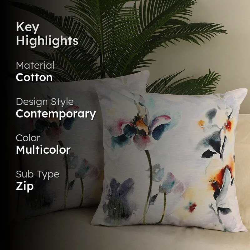 Flora Cheer Printed Cushion Cover - Set Of Two media 2
