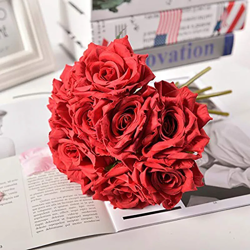 Faux Rosa Bonica Bunch - Red media 3