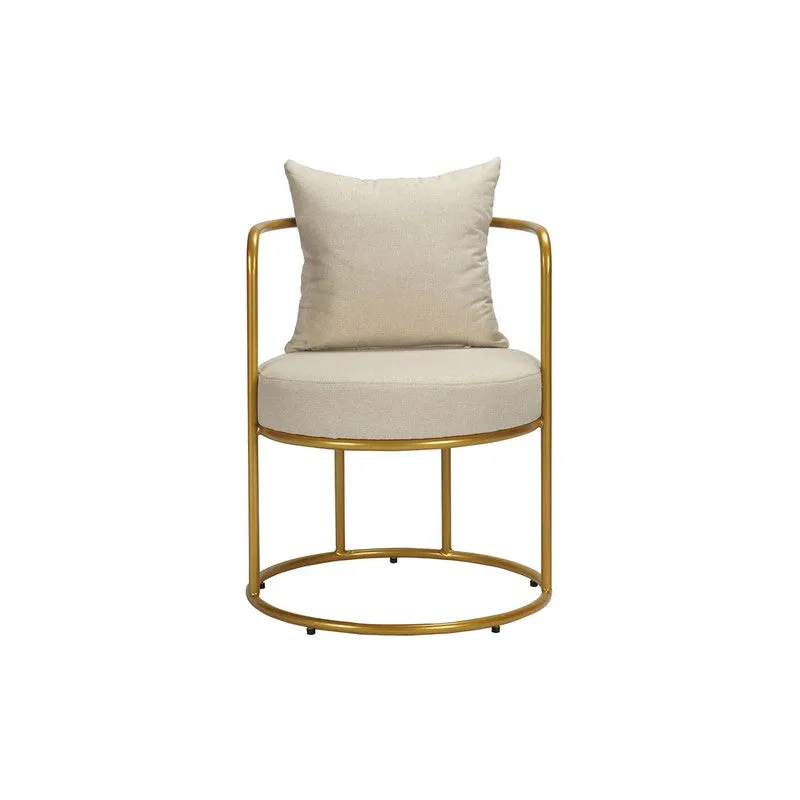 Estora Metal Accent Chair - Beige media 6