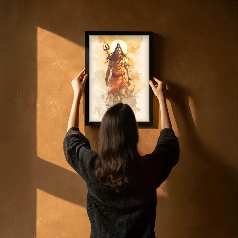 Lord Shiva Tranquility Archival Paper Wall Painting media 6