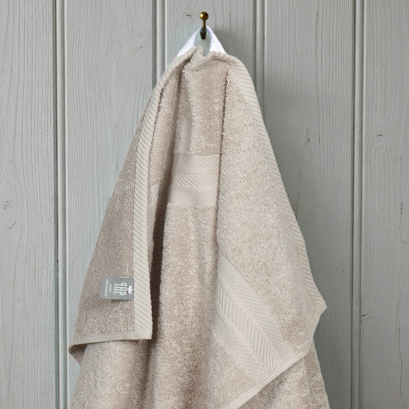 PlushAura Cotton Hand Towel (Beige) - Set Of Two media 4