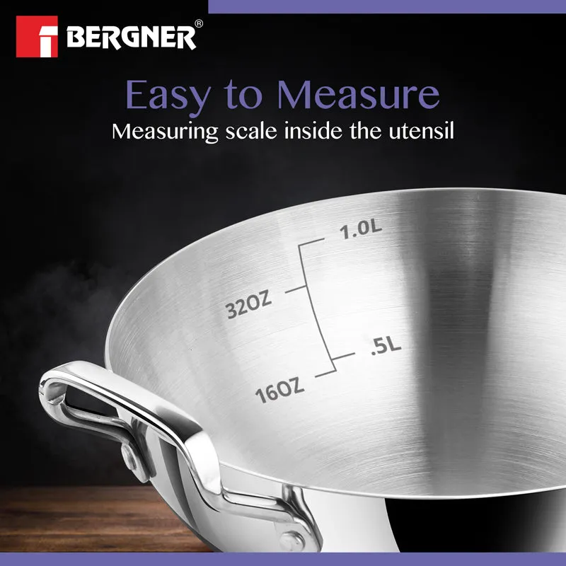 Bergner Stainless Steel Kadhai - 1000 mL media 4
