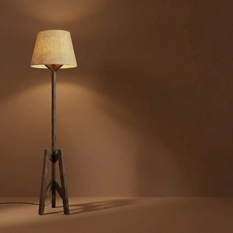 SoftBeam Wooden Floor Lamp - Brown media 7