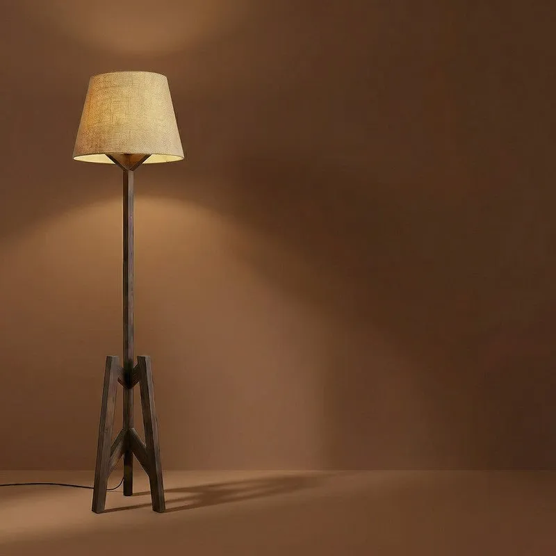 SoftBeam Wooden Floor Lamp - Brown media 7