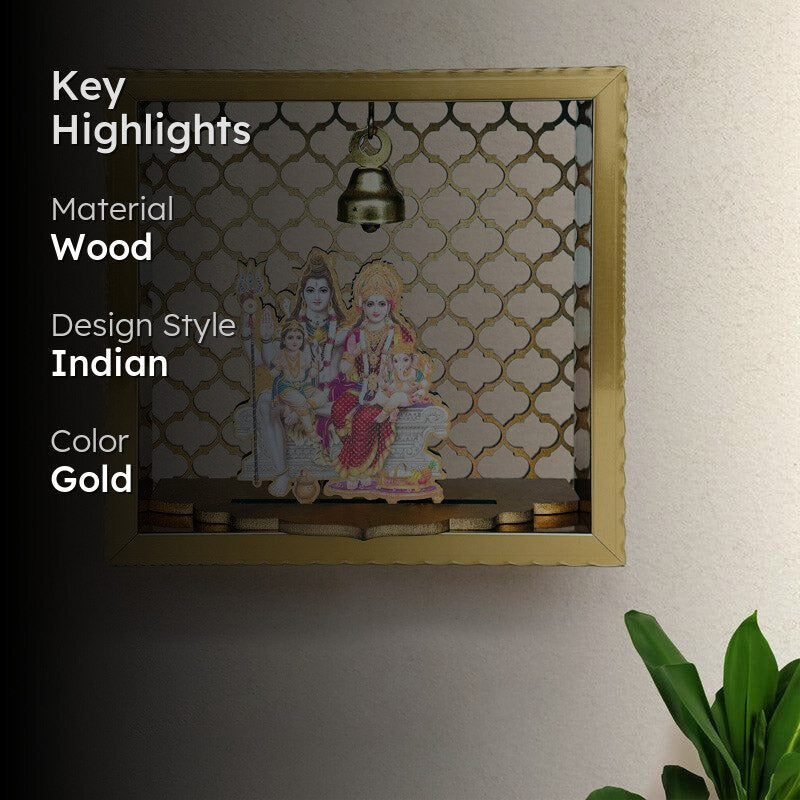 Shiva Parvati Wall Mounted Mandir media 2