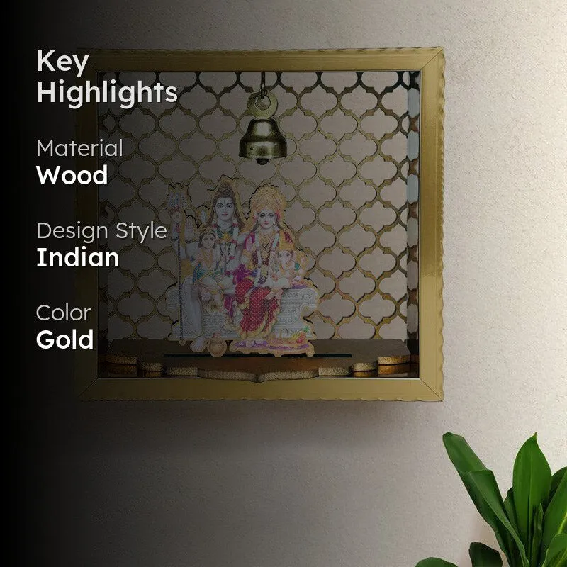 Shiva Parvati Wall Mounted Mandir media 2