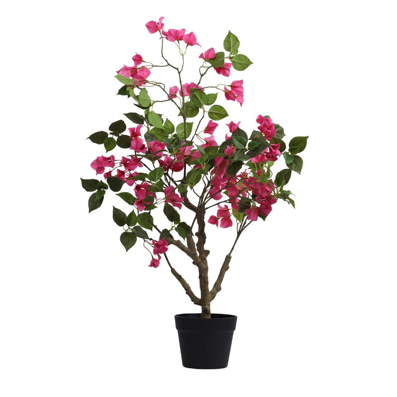 Artificial Bougainvillea Plant With Black Plastic Pot - 3 ft media 3