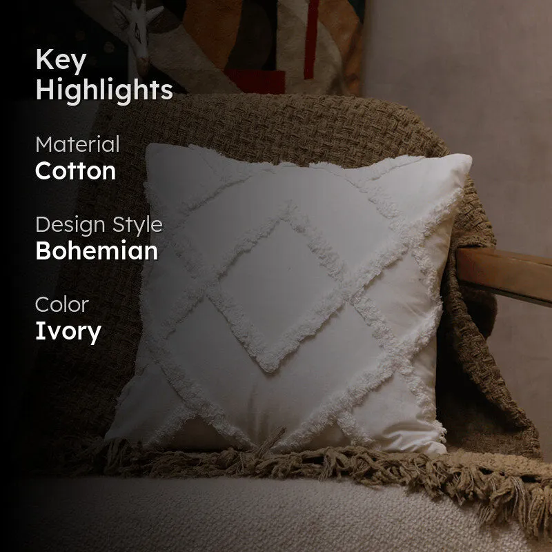 Marshmallow Matrix Tufted Cushion Cover - Ivory media 2