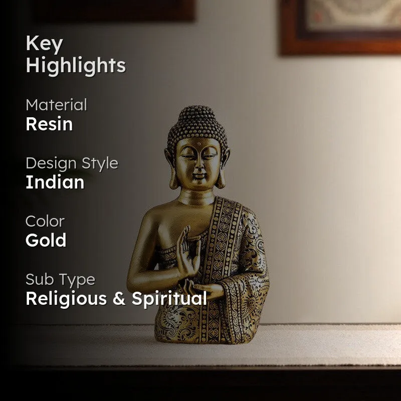 Ornate Serene Buddha Showpiece media 2