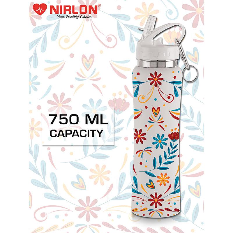 Stella Flora Sipper Water Bottle (White) - 750 mL media 7