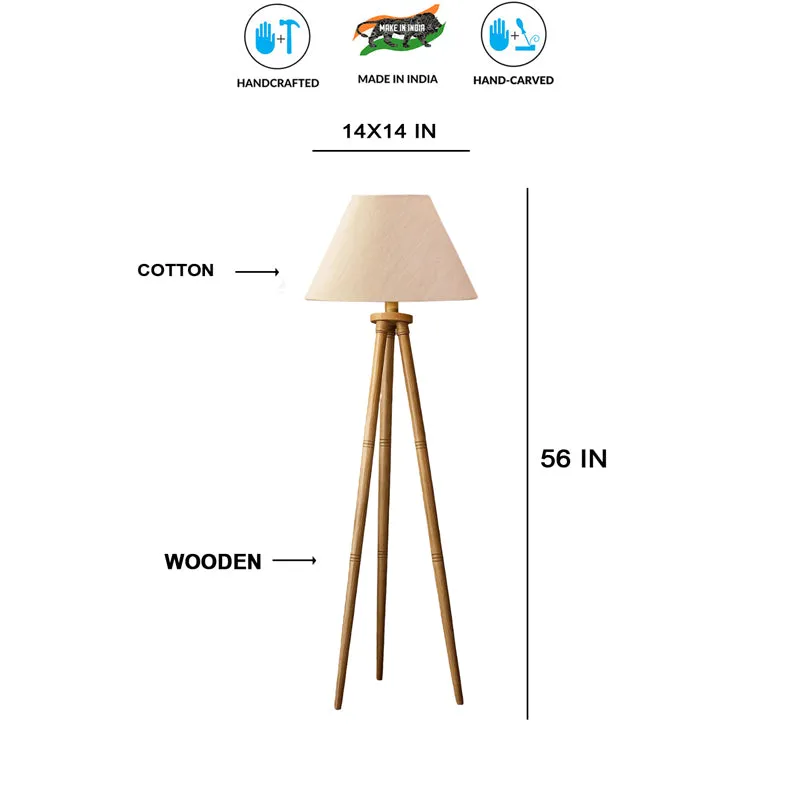Cotin II Tripod Floor Lamp - Beige media 7