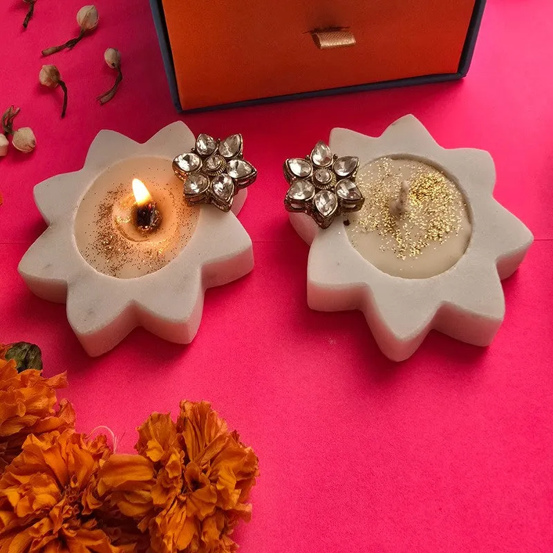 Heritage Charm Candle Holders (Off White) - Set Of Two media 3