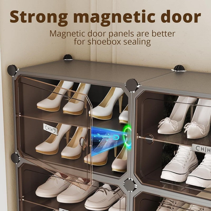 PureForm Grey Plastic & Metal Shoe Racks media 6