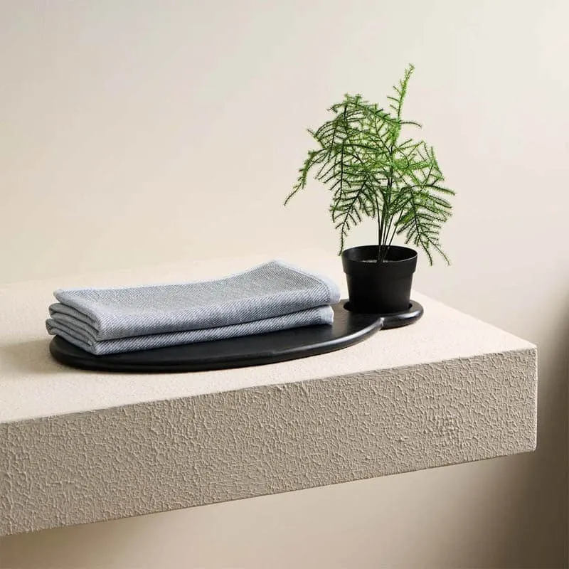 Pure Eartha Bamboo Hand Towel (Ash) - Set Of Two media 1