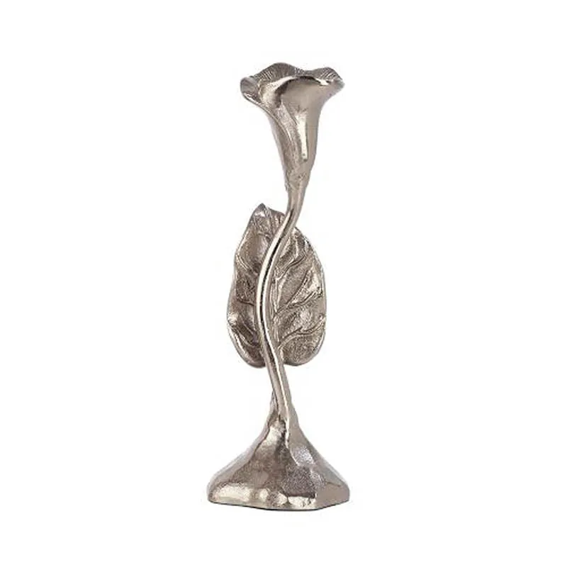 Joles Leaf Candle Holder (Silver) - Medium media 5
