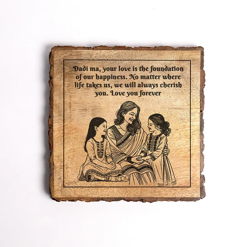 Dadi Ma's Love Wood Showpiece - Square media 5
