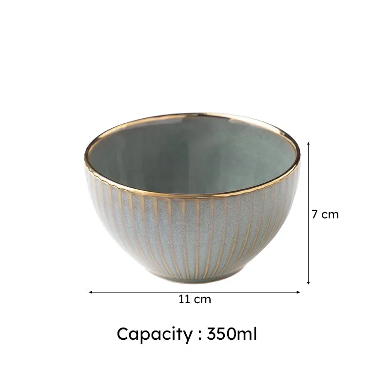 Ornella Soup Bowls (Green,350 mL Each) - Set Of Four media 8