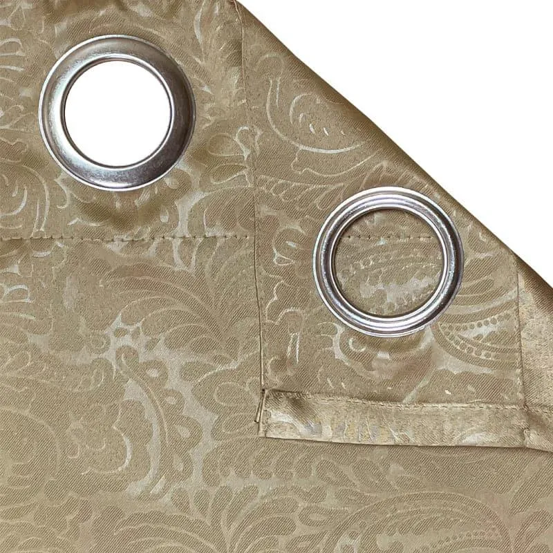 Swayam Kinaash Jacquard Curtain - Light Brown media 4