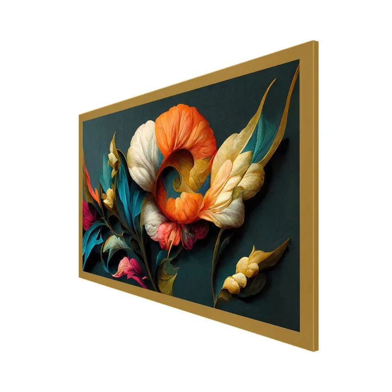 Siva Abstract Flora Canvas Wall Painting media 4