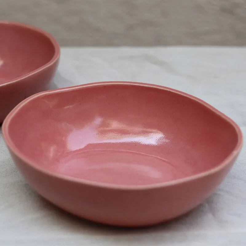 Malkan Ivory & Pink Serving Bowl (500 ML) - Set of Two media 4