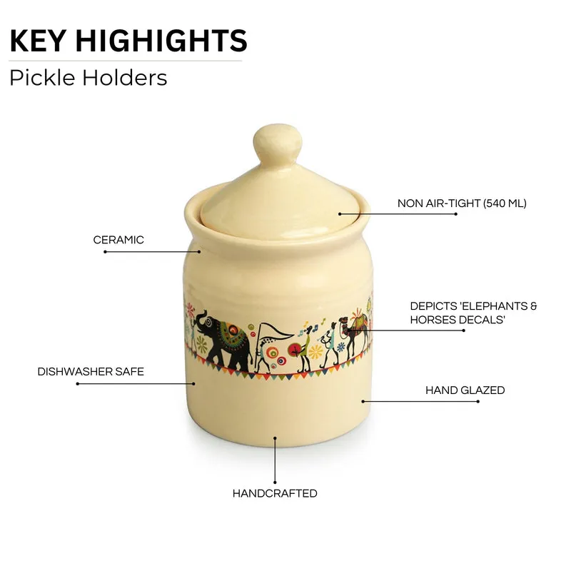 Elephant Parade Air Tight Storage Jar (540 mL Each) - Set Of Two media 4