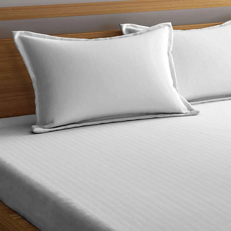 Onyx Stripes Bedsheet (White) - 150 GSM media 5