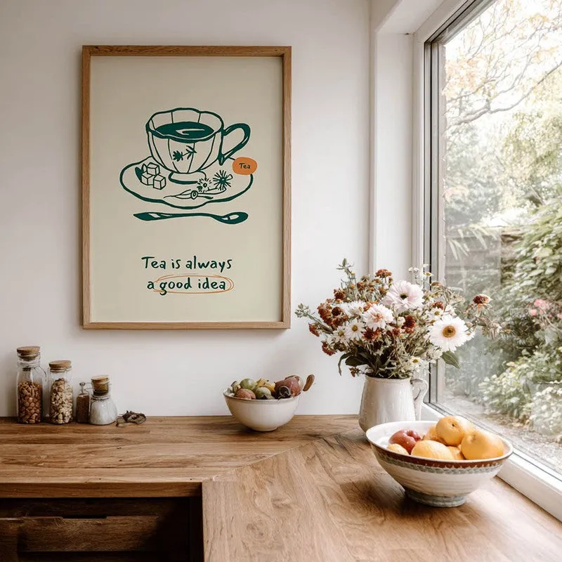 Silent Sips Archival Canvas Wall Art - Brown media 8